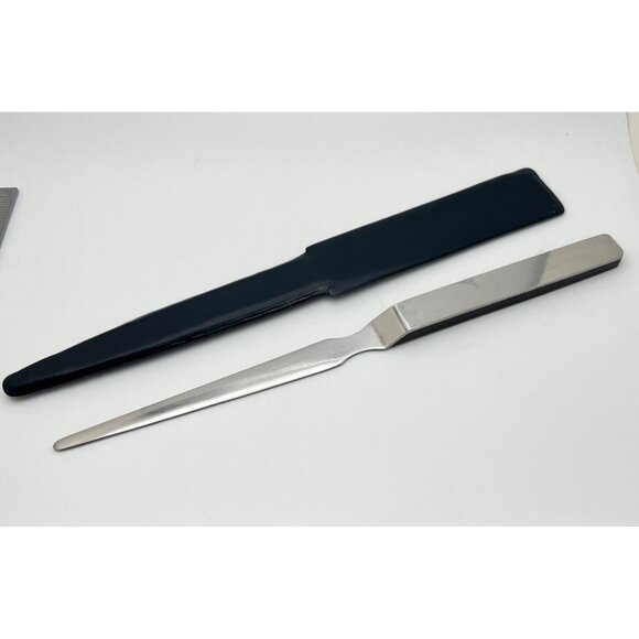 Vintage KRXK AM Radio Letter Opener Rexburg ID with Leather Cover Stainless Stee - Picture 4 of 6